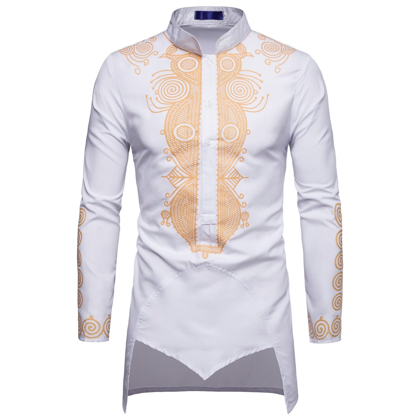 Men's African Hip Hop Pullover - Casual Long Robe for Fashionable Style