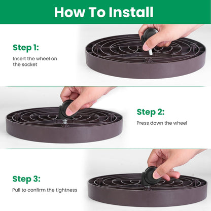 Plant Caddy with Wheels - 12.8in or 14in, 176-187lb Capacity