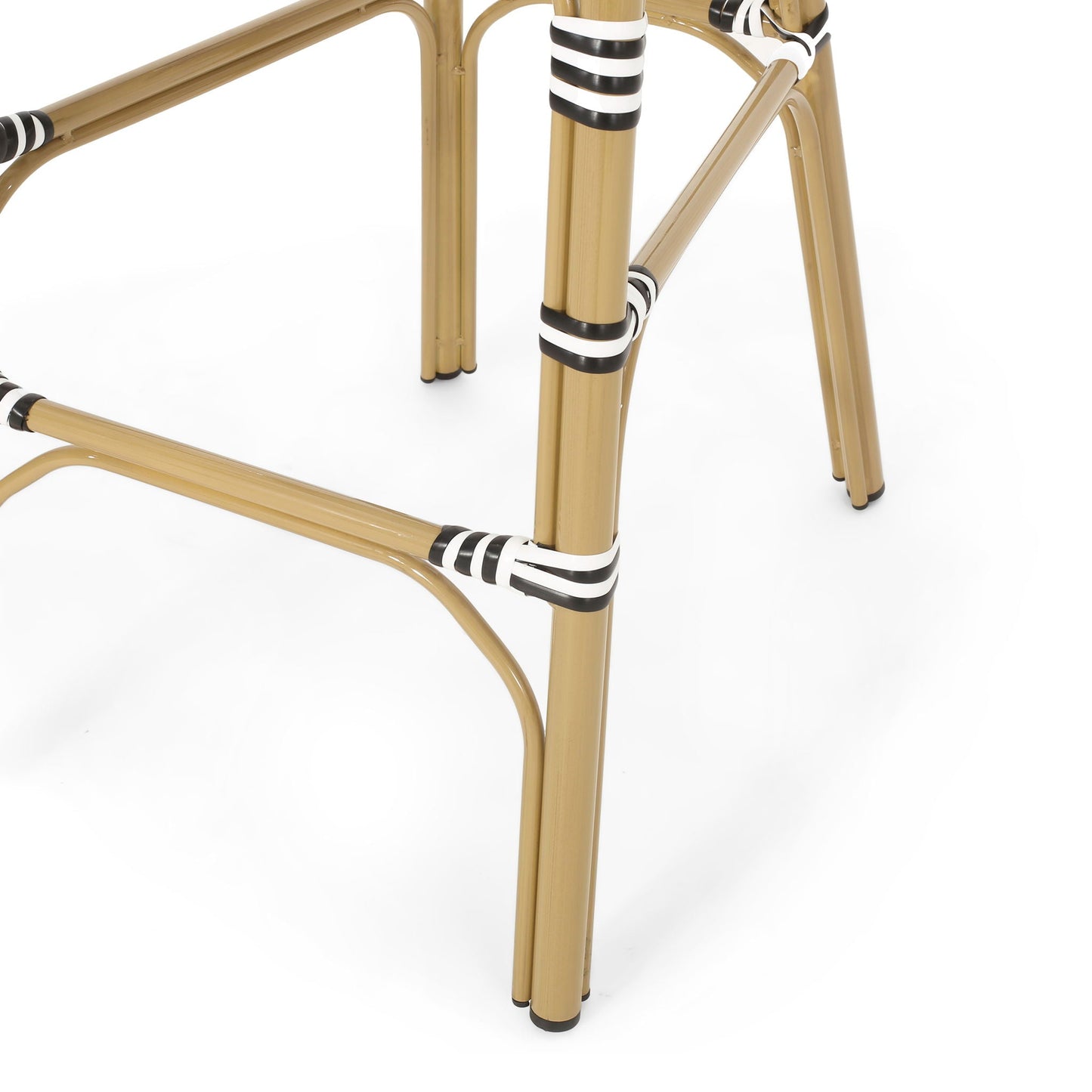 Outdoor PE Rattan French Barstool Set