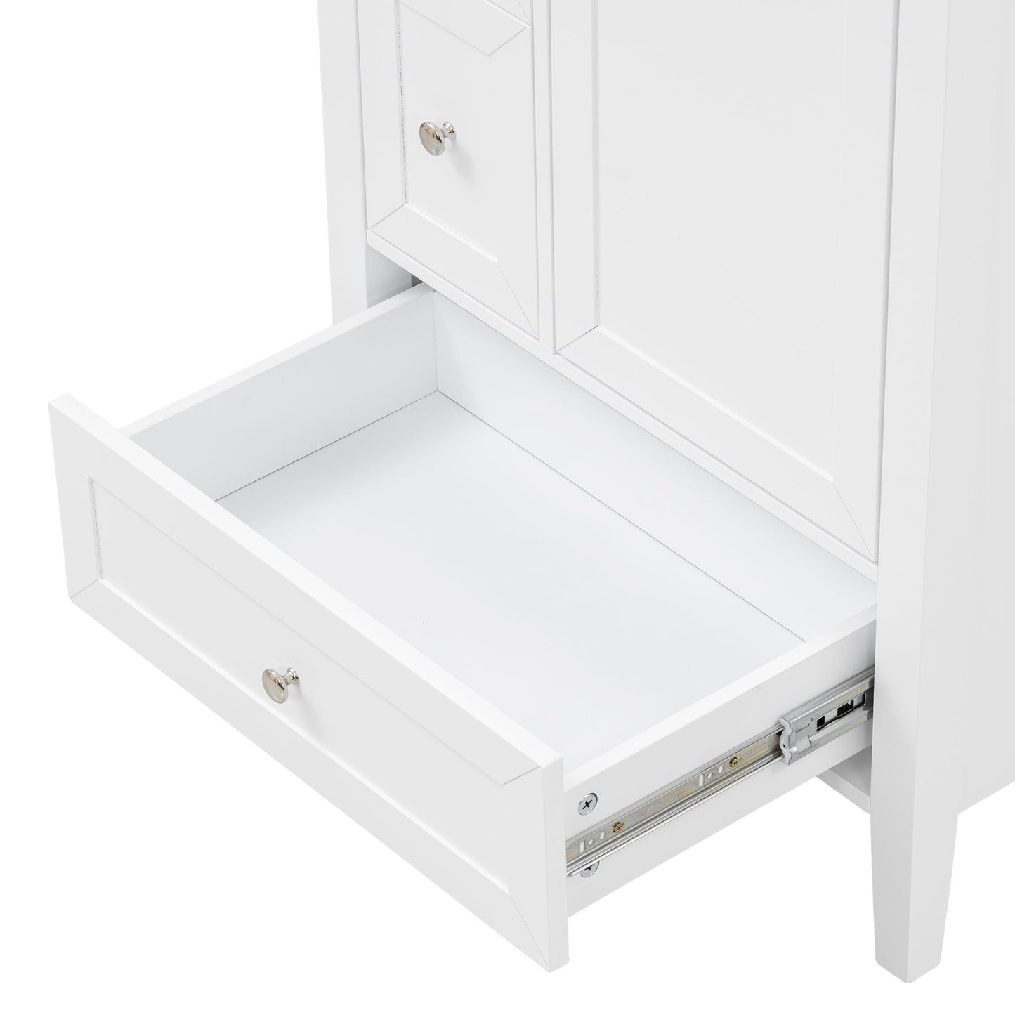 Modern Bathroom Vanity With Sink, Soft Close Drawers & Door, Storage Rack