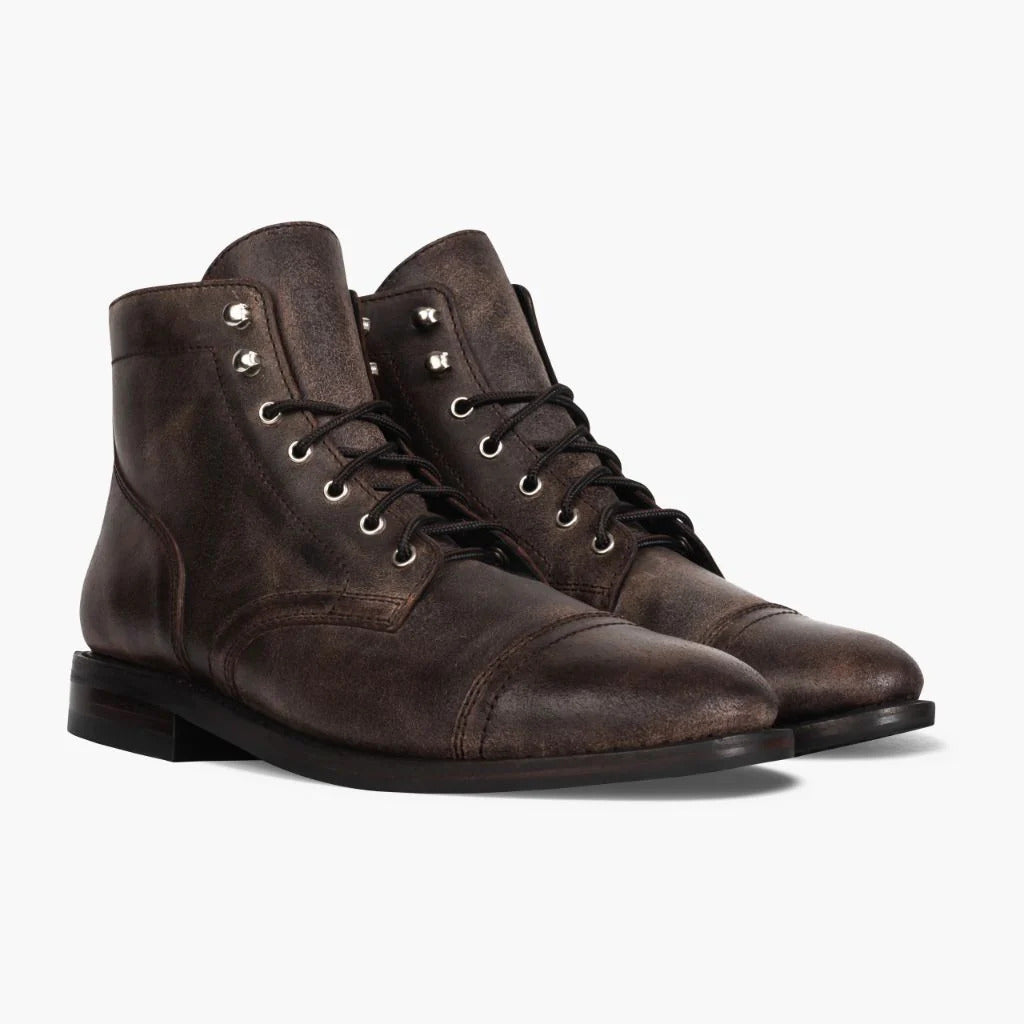 Mens Retro Round-toe Work Boots