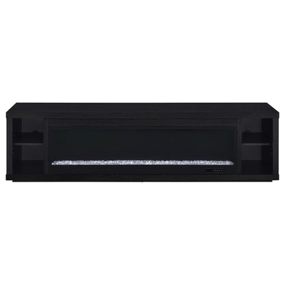 Deiter 79-inch TV Stand Fireplace Media Console Black