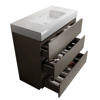 Alice - Bathroom Vanity With Sink, Large Storage Freestanding