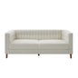 Modern 3 Seater Sofa Upholstered Couch with Curved Armrests