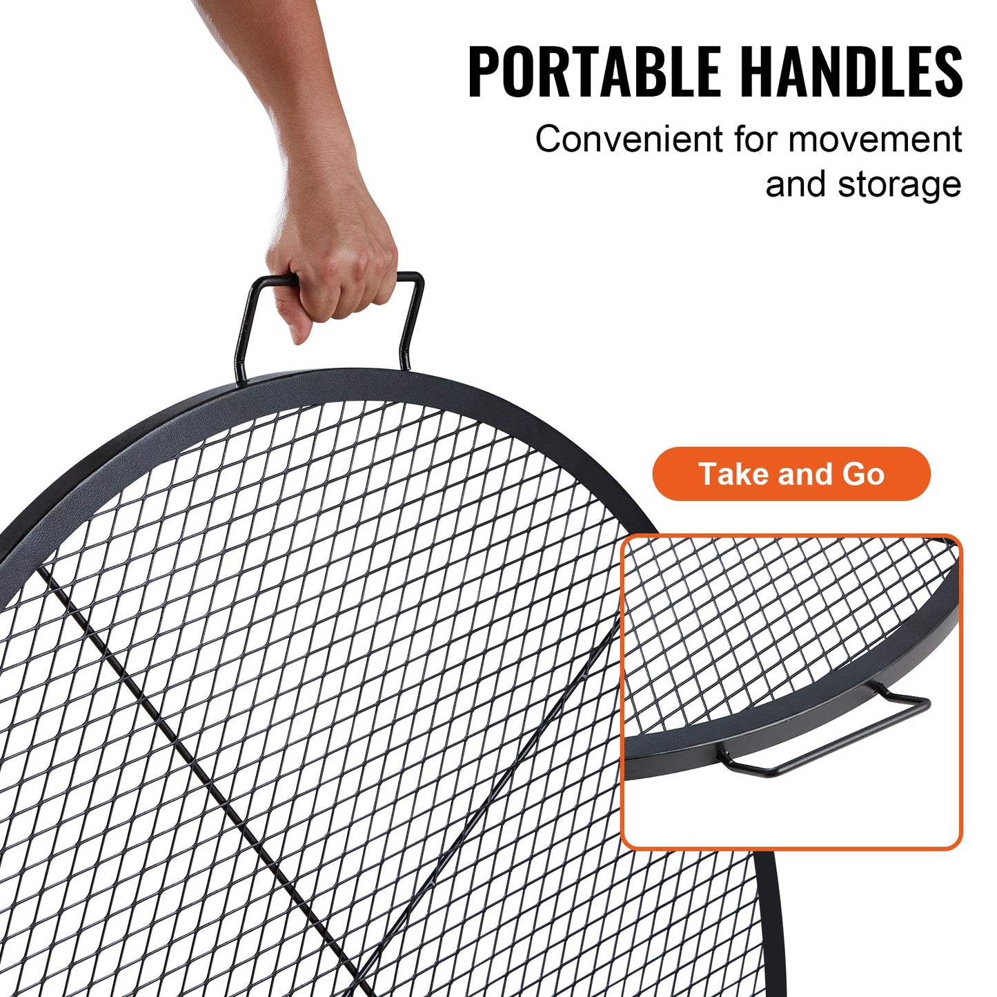 X-Marks Fire Pit Grill Grate, 36 Inch