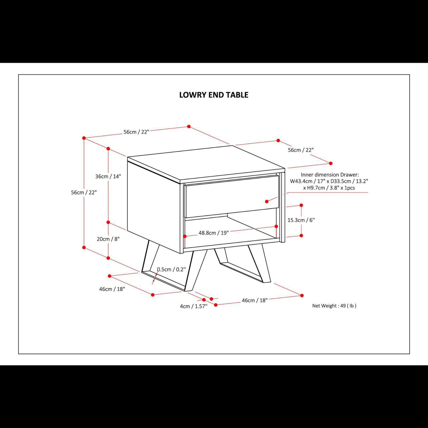 Lowry - Handcrafted End Table
