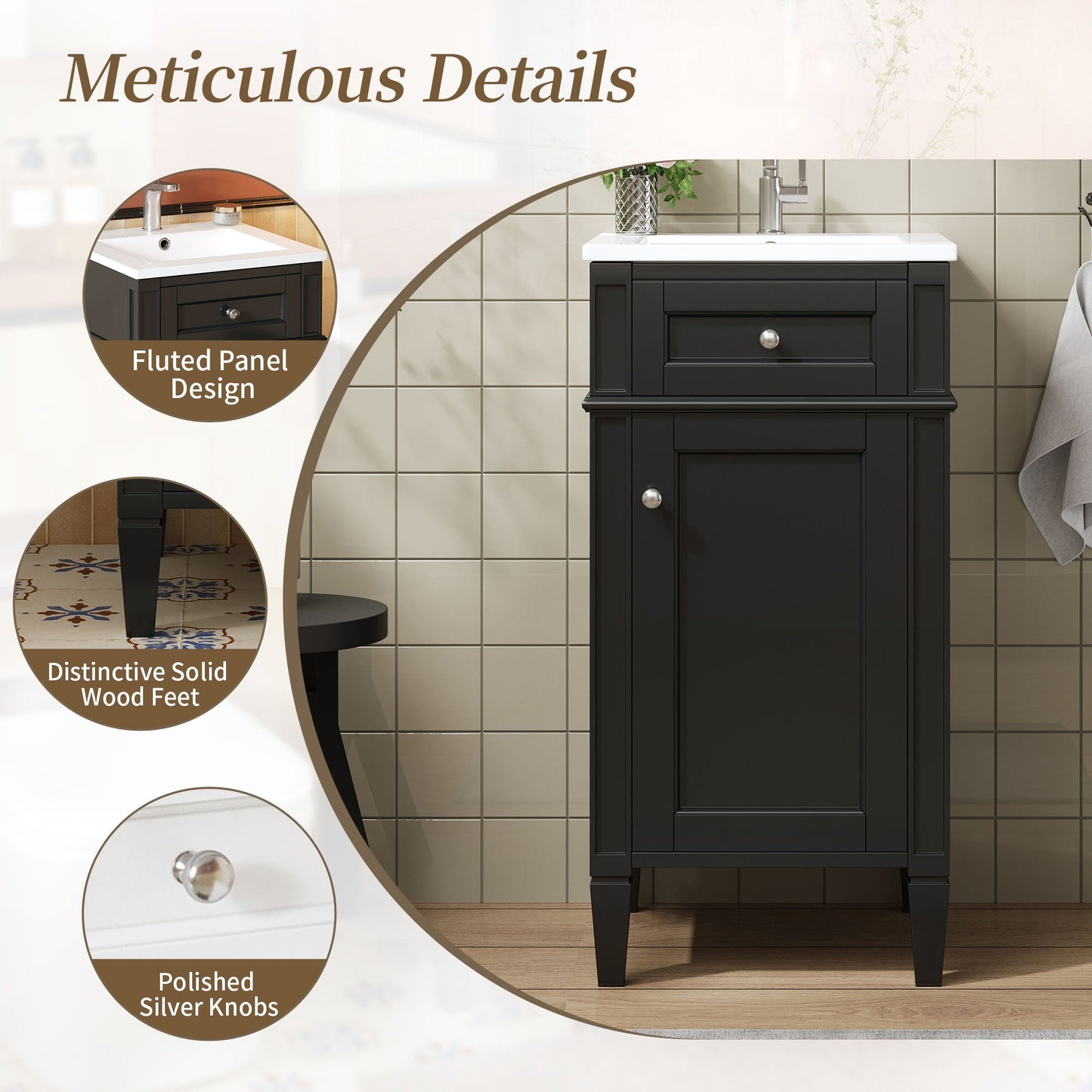 French Style Bathroom Vanity With Sink
