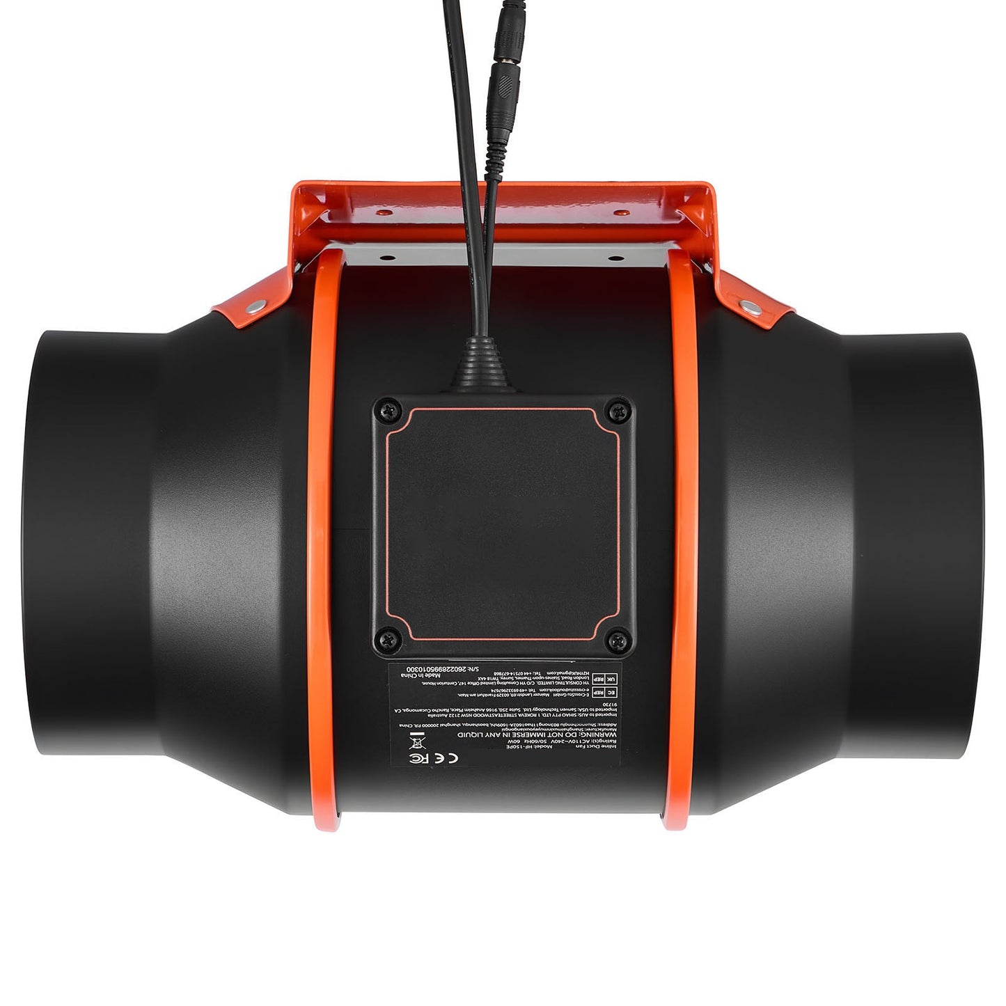 Inline Duct Fan with 402 CFM and 3-Speed Circulation