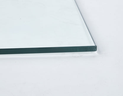 Tempered Clear Glass Top 80CM Square Dining Table