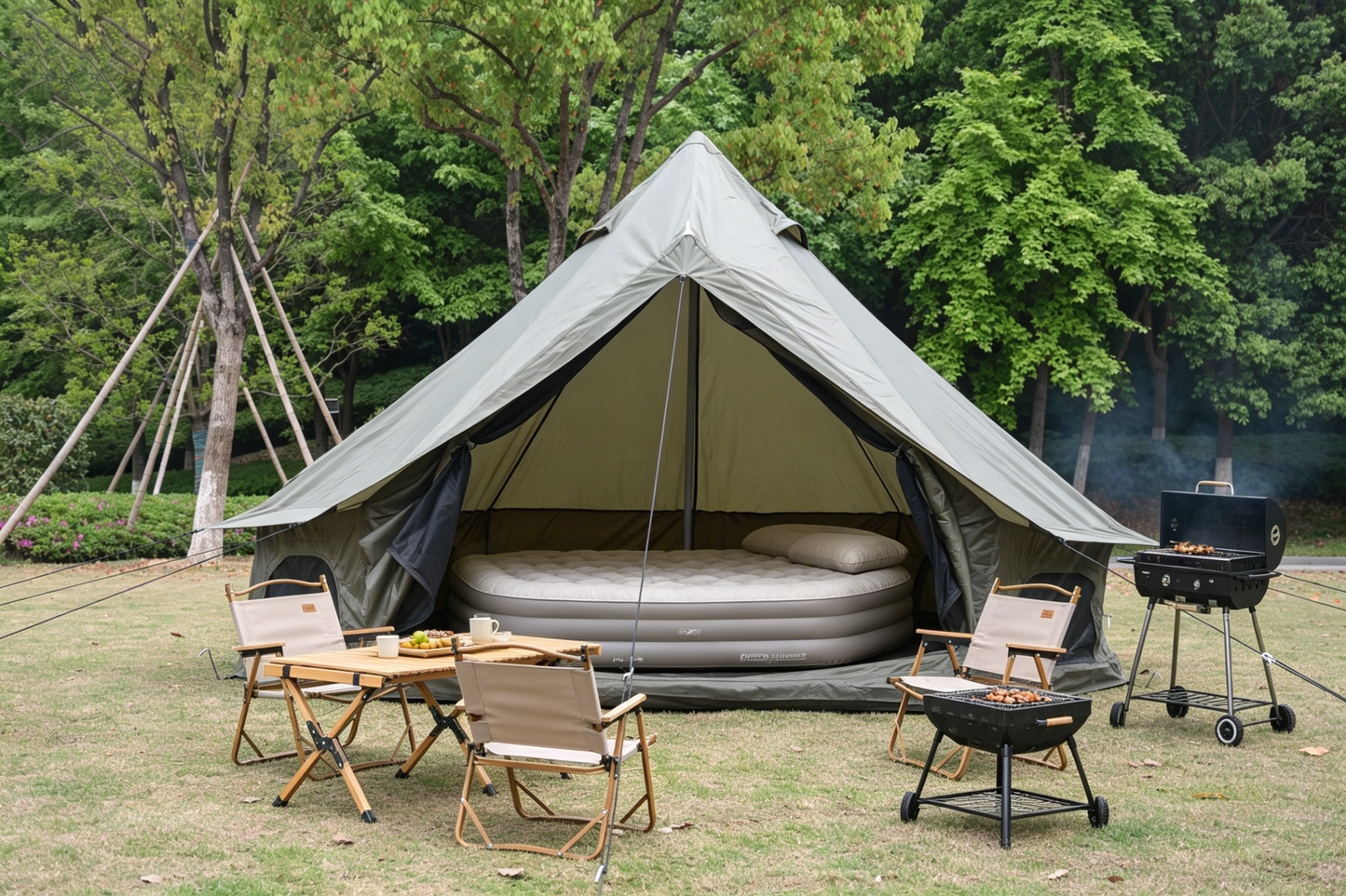 Oxford Bell Tent for Family Camping - Spacious 9.8ft Yurt