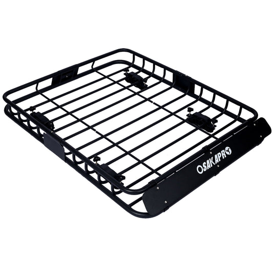 Motoring Rooftop Cargo Carrier Basket Steel Universal Fit Roof Rack