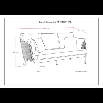 Carmel - Outdoor Sofa - Sand Drift
