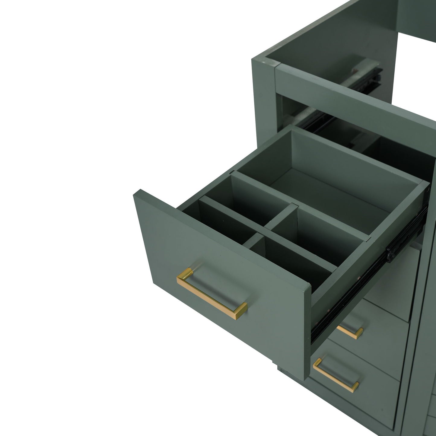 Retro Style Bathroom Vanity, 3 Drawers & Soft Closing Doors