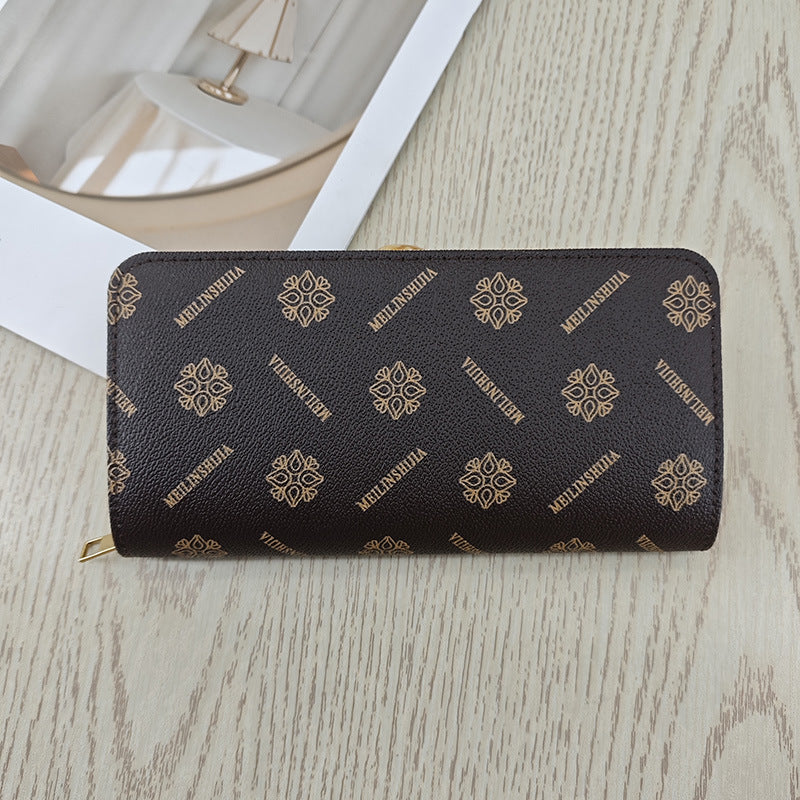 Simple And Stylish Single-zip Multi-cardholder Coin Purse