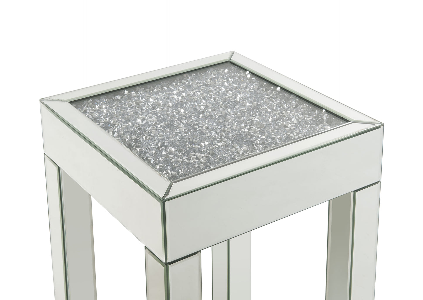 Noralie Mirrored & Faux Diamonds End Table