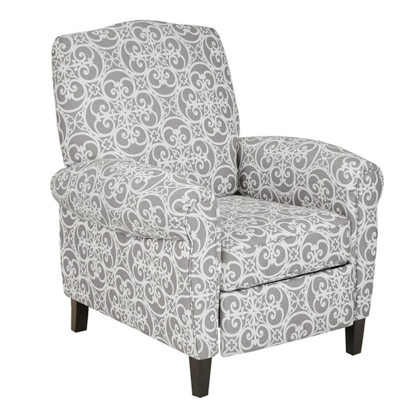 Kirby Transitional Push Back Recliner Chair
