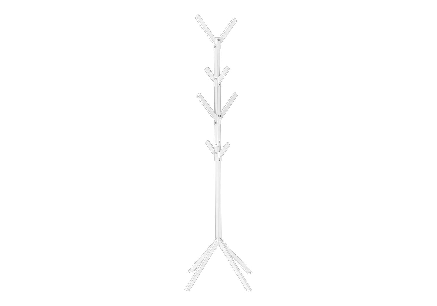 Coat Rack, Hall Tree, Freestanding, 8 Hooks, Entryway, Contemporary & Modern
