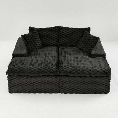 Double Chaise Lounge With Full Compressed Sponge