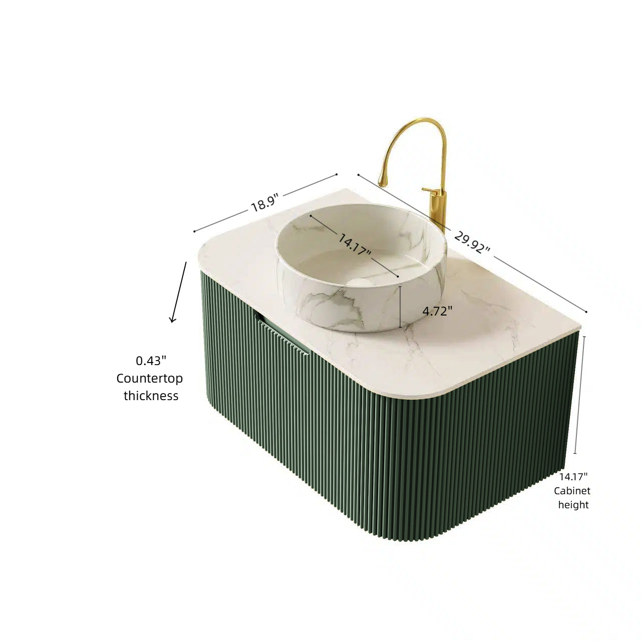 DINA 30" Bathroom Vanity and Sink