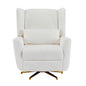 Power Recliner Chair Swivel with Boucle Upholstery and 360° Swivel