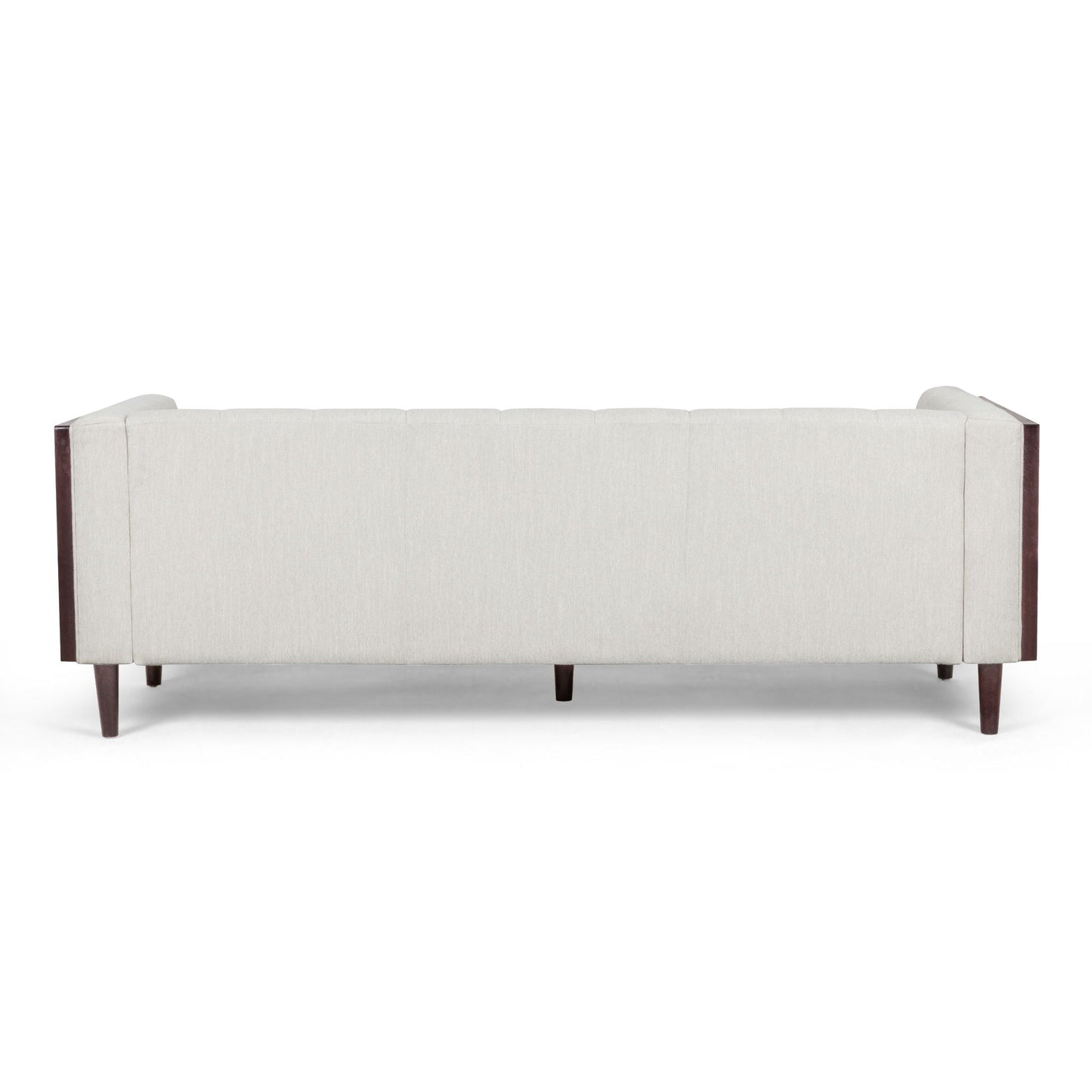 Contemporary Mid-Century Charm 3 Seater Sofa With Button Tufted Waffle Stitching