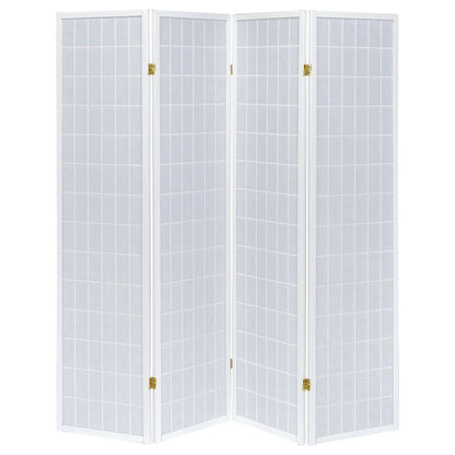 Roberto 4-Panel Room Divider Folding Shoji Screen White