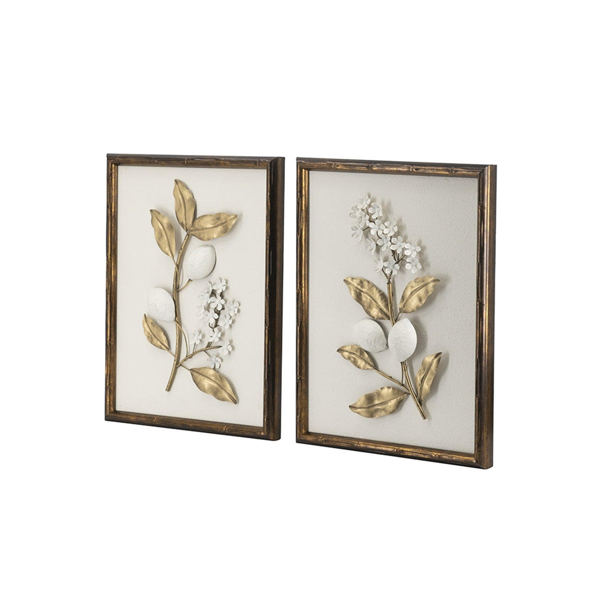 Set of 2 Distressed Brown Frame Decorative Accessories
