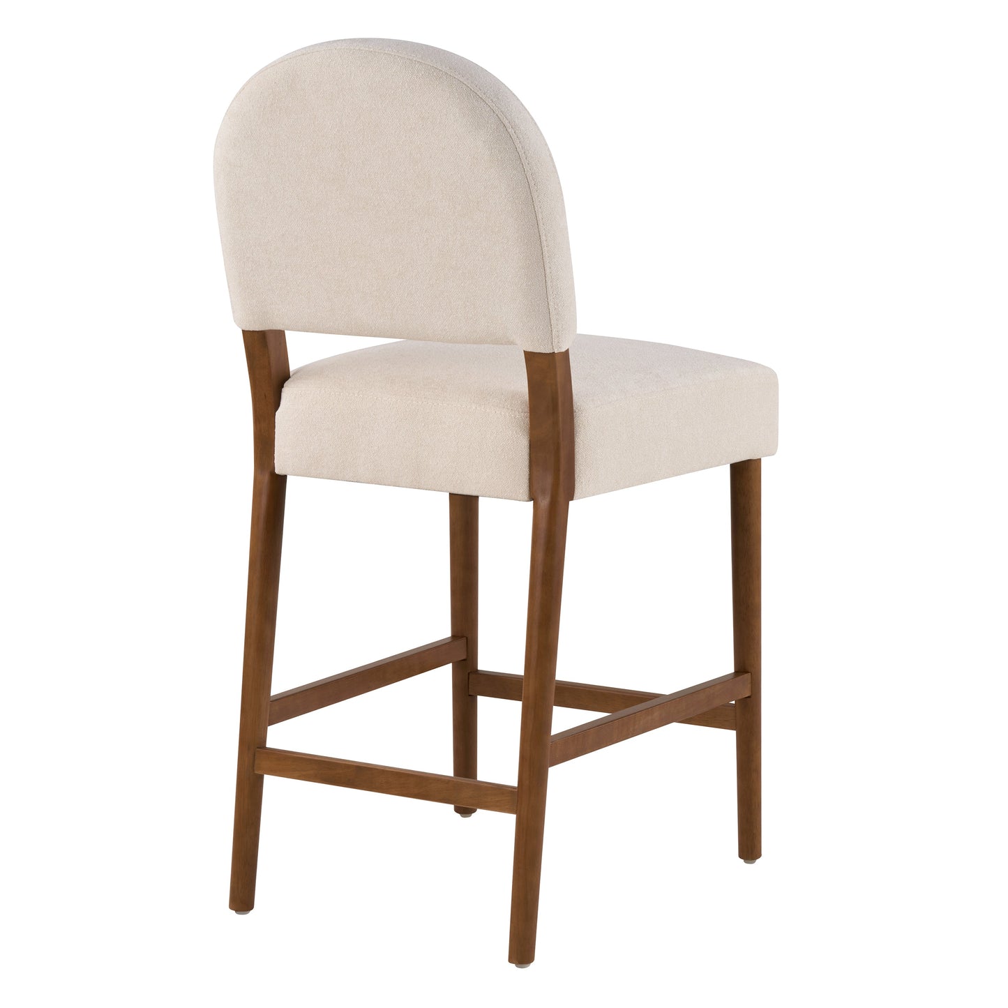 26'' Seat Height Fabric & Rubberwood Bar Stool