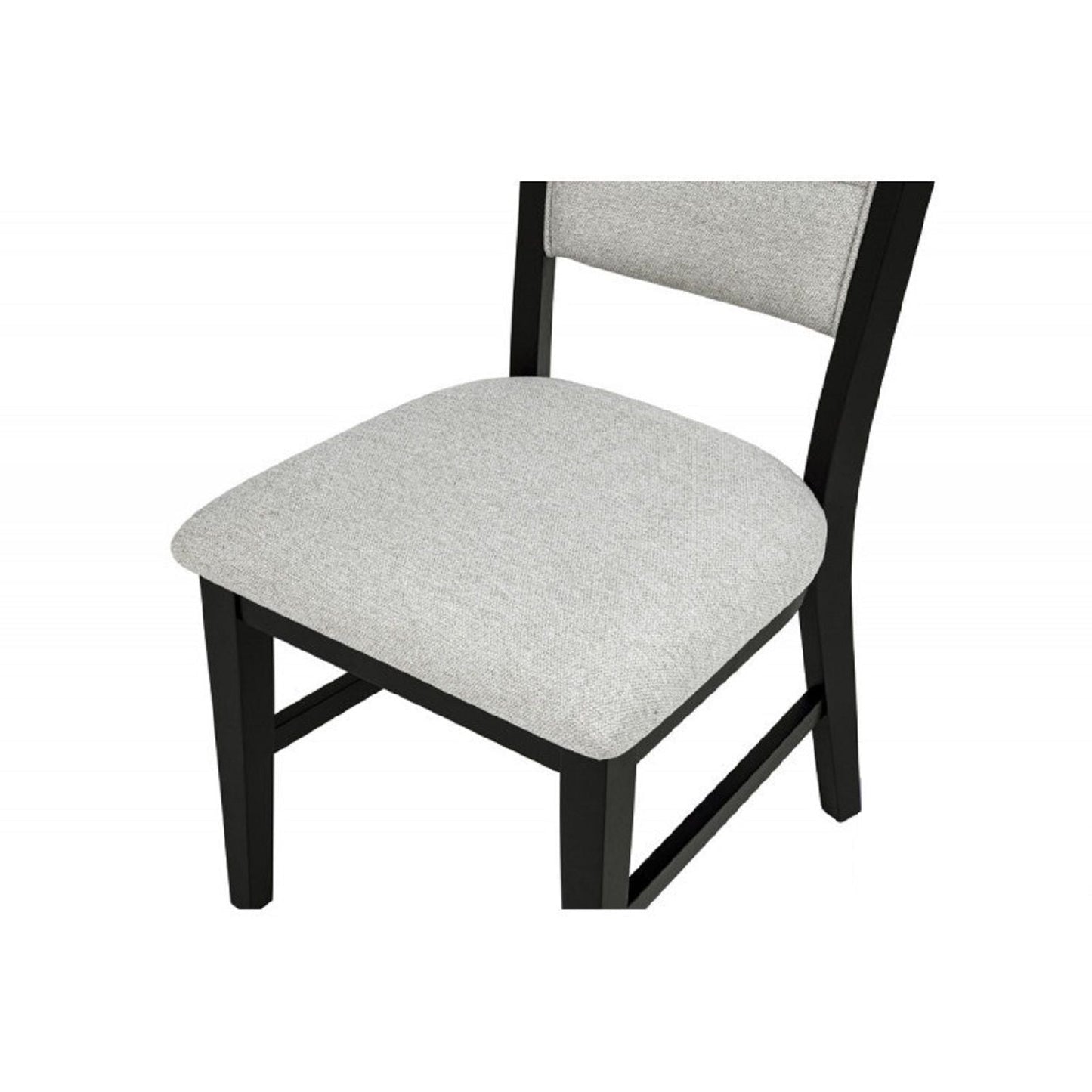 Dining Kitchen Side Chair With Curved Back Design (Set of 2) - Black / Gray