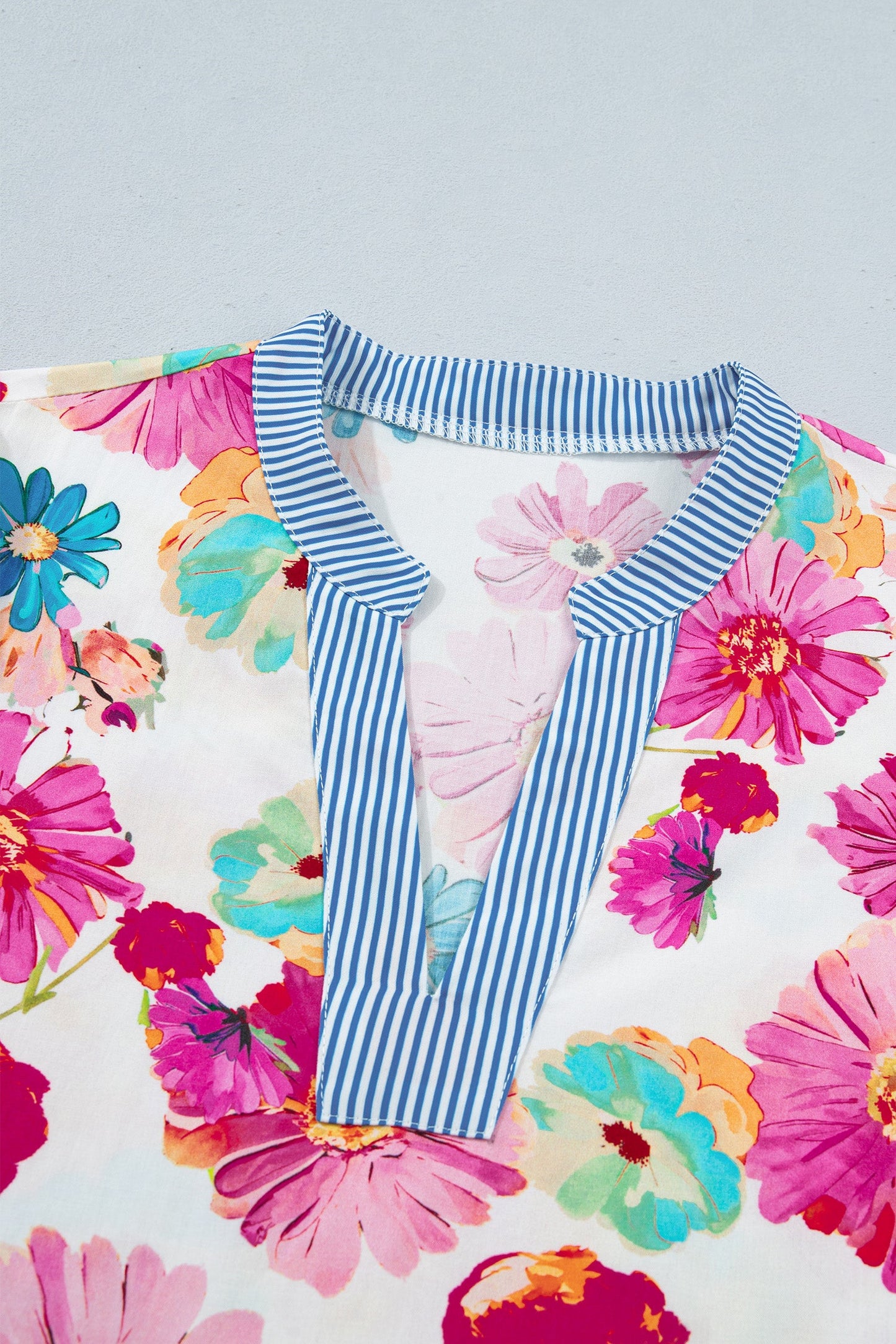 Alma Sleeve Striped Trim Blouse