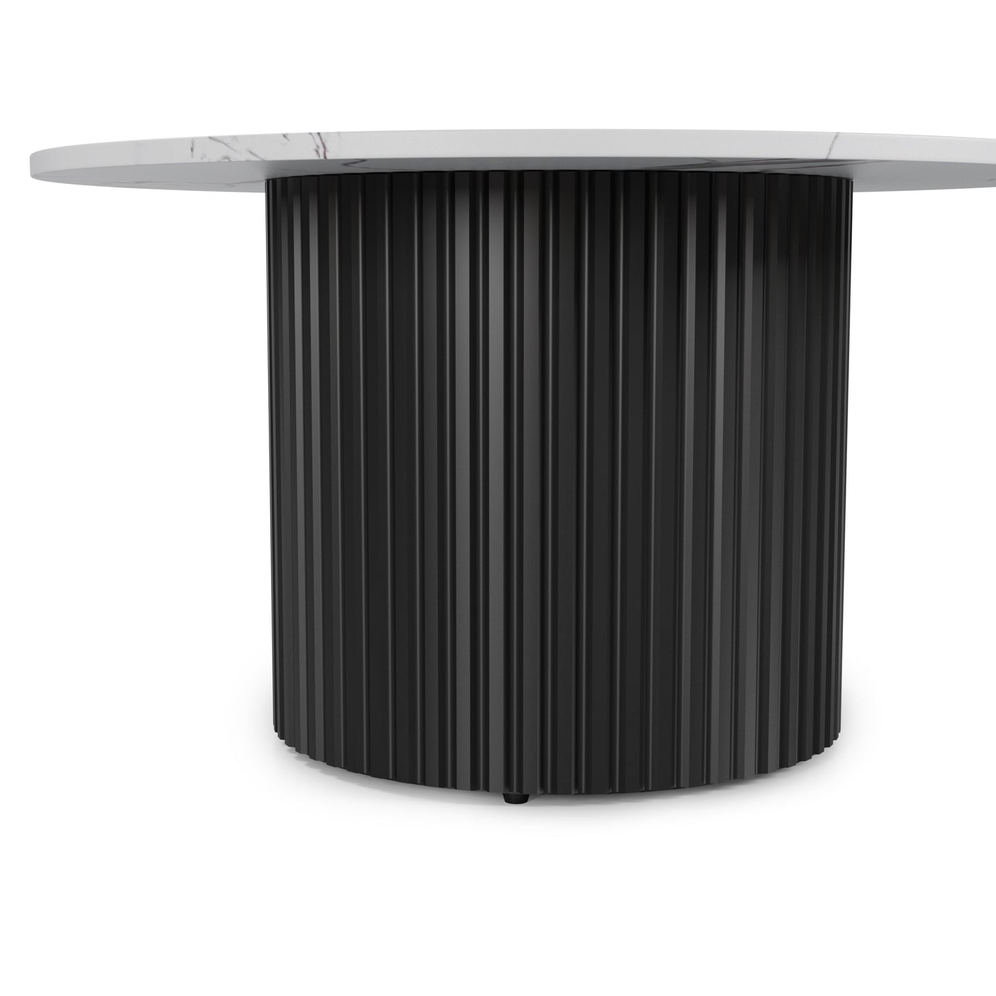 Coffee Table Set of 3 with Faux Marble Top and Metal Legs