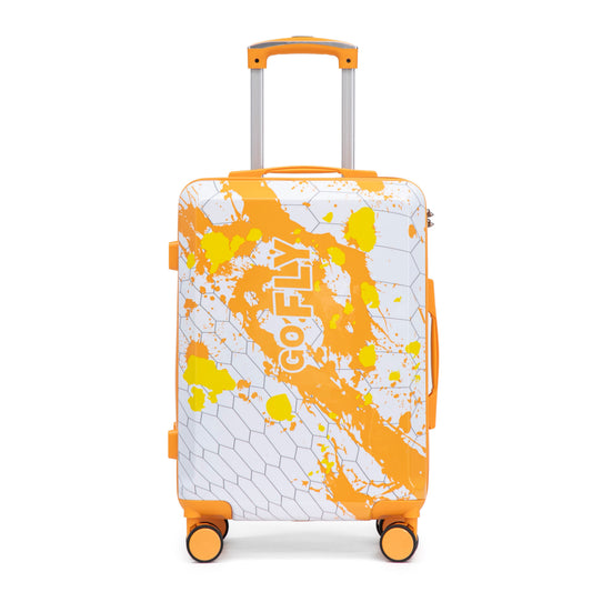 20 Inch PC Spinner Wheel Luggage, Carry-On Suitcase - Orange