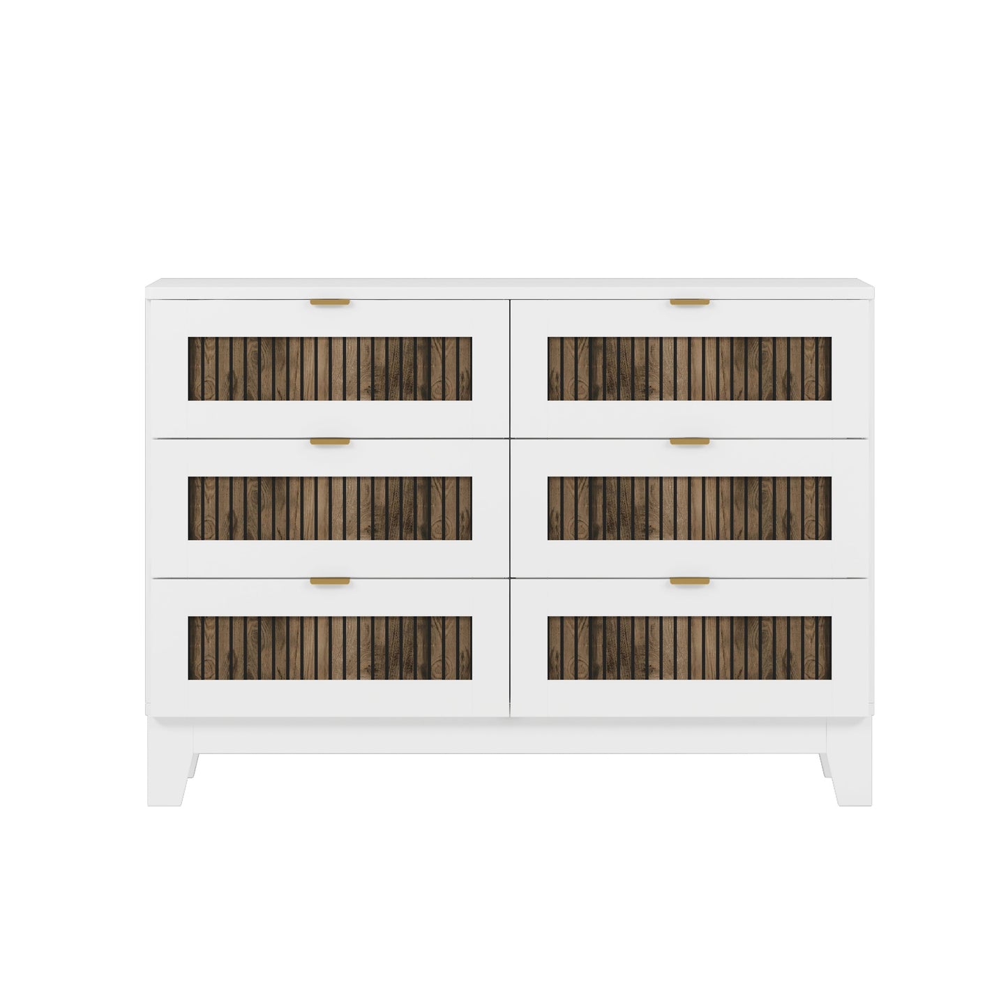 4-Pieces Bedroom Sets, Queen Size Farmhouse Platform Bed with Storage