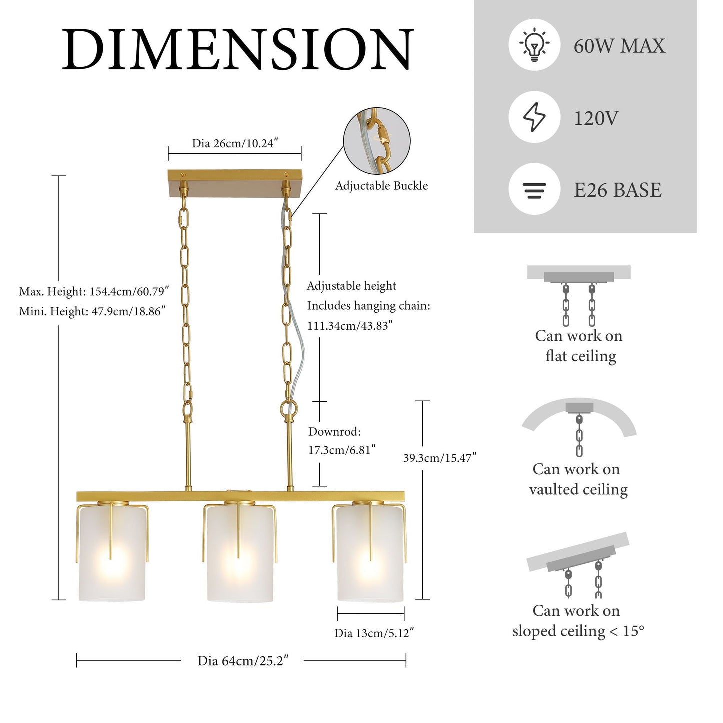Adjustable Cylindrical Pendant Light