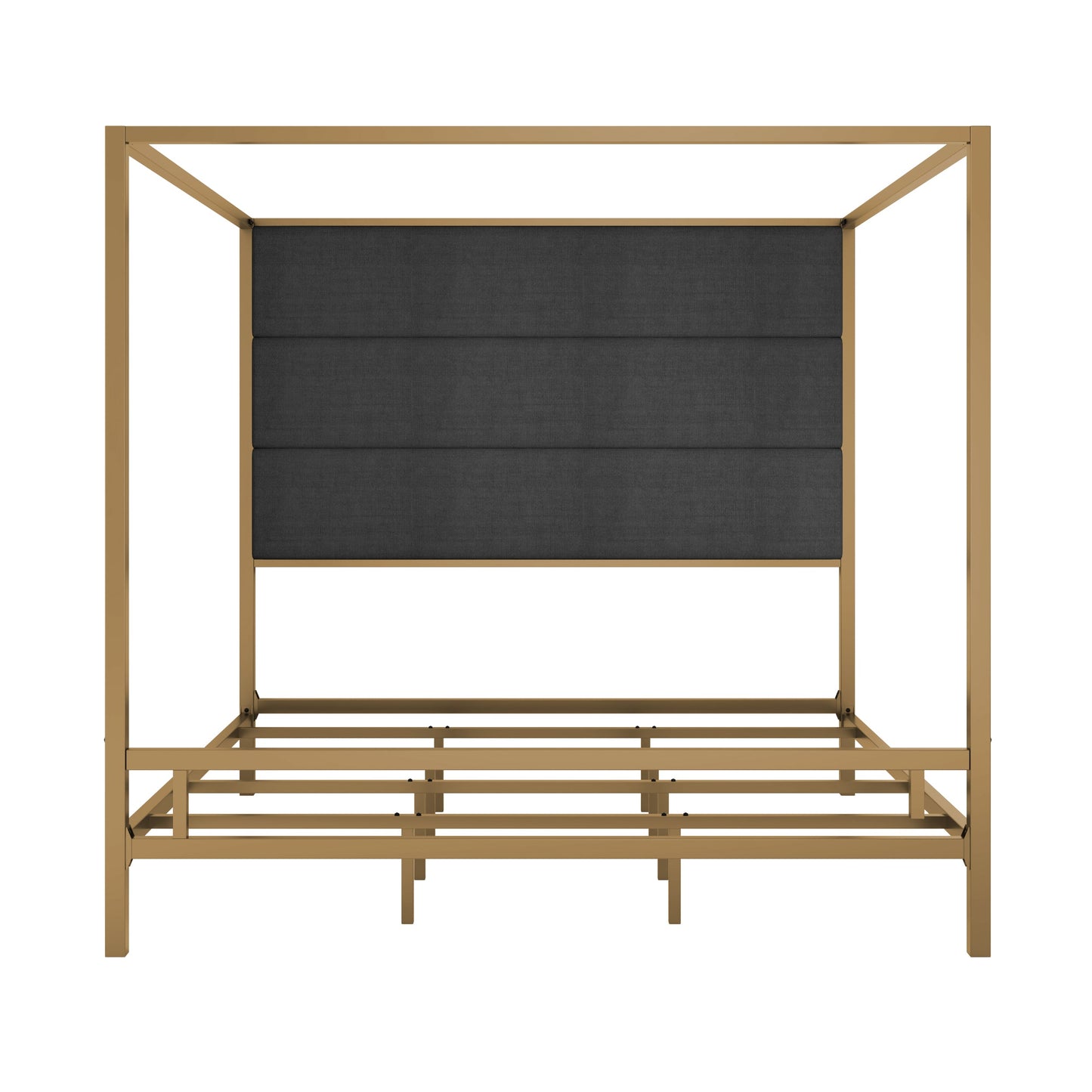 Modern Gold Metal Canopy Bed