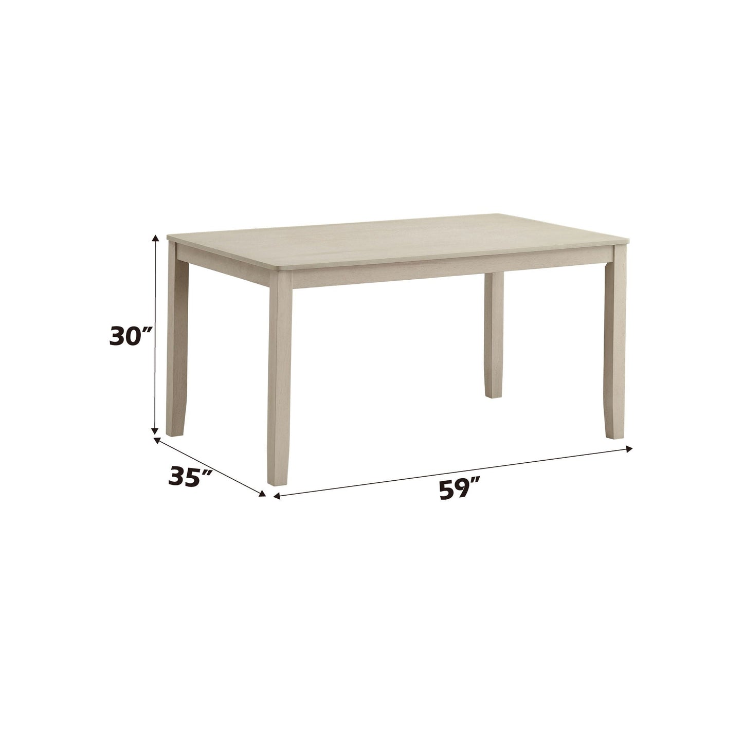 Ferris - 7 Piece Dining Set With Cross Back Chairs And Rectangular Table - Antique White