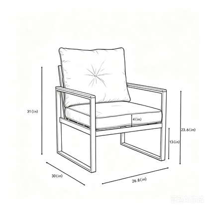 Oversized Steel Outdoor Conversation Set