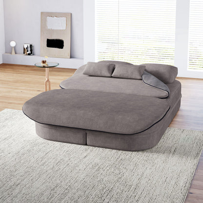 2 In 1 Foldable Sofa Bed With Multi Functional Blanket, Floor Lounge Sofa