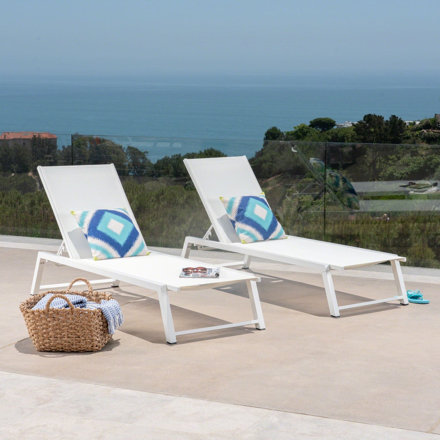 Myers Modern Chaise Lounge Set With Adjustable Back
