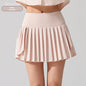 New Pleated Sports Skirt High Waist Lined Pocket Anti-running Badminton Skirt Built-in Yoga Running Tennis Skirt