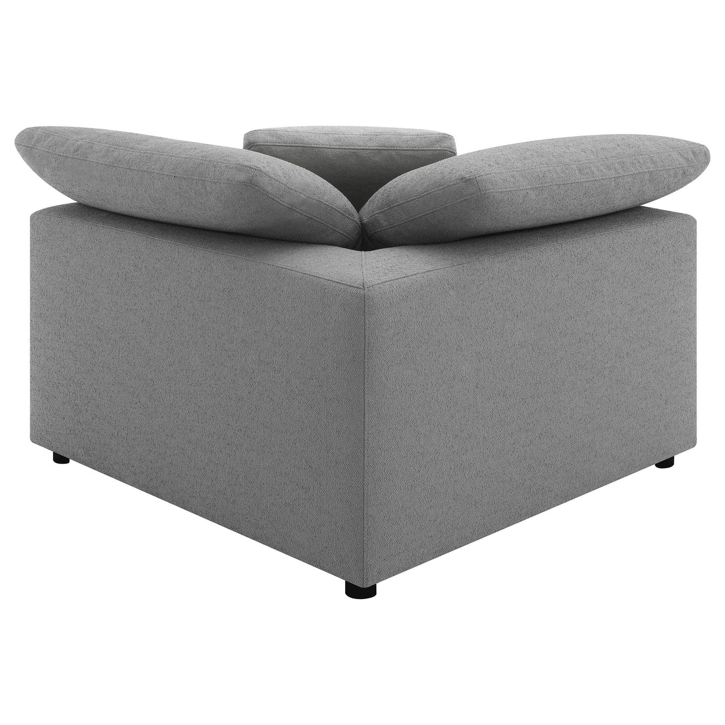 Segoura - 5 Piece Upholstered Modular Sectional With Reclined Back Pillows - Gray
