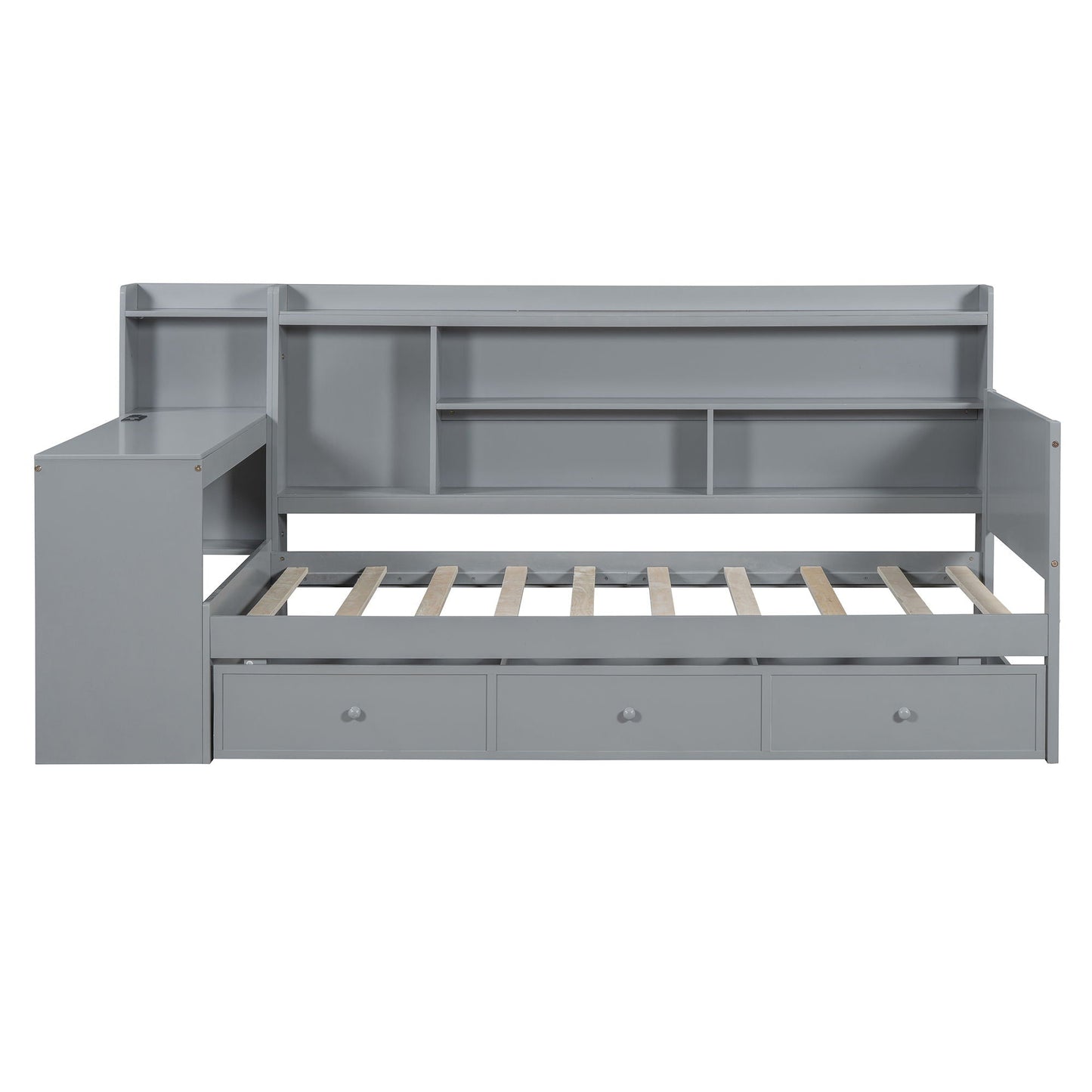 Daybed With 3 Drawers USB Ports And Desk