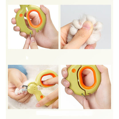 Donuts Lovely Pet Nail Clippers Cat Nail Clippers Dog Nail Knife LED Light Illuminates Blood Line Safe Nail Clippers