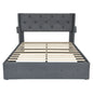 Bed With Gas Lift Storage, USB Ports
