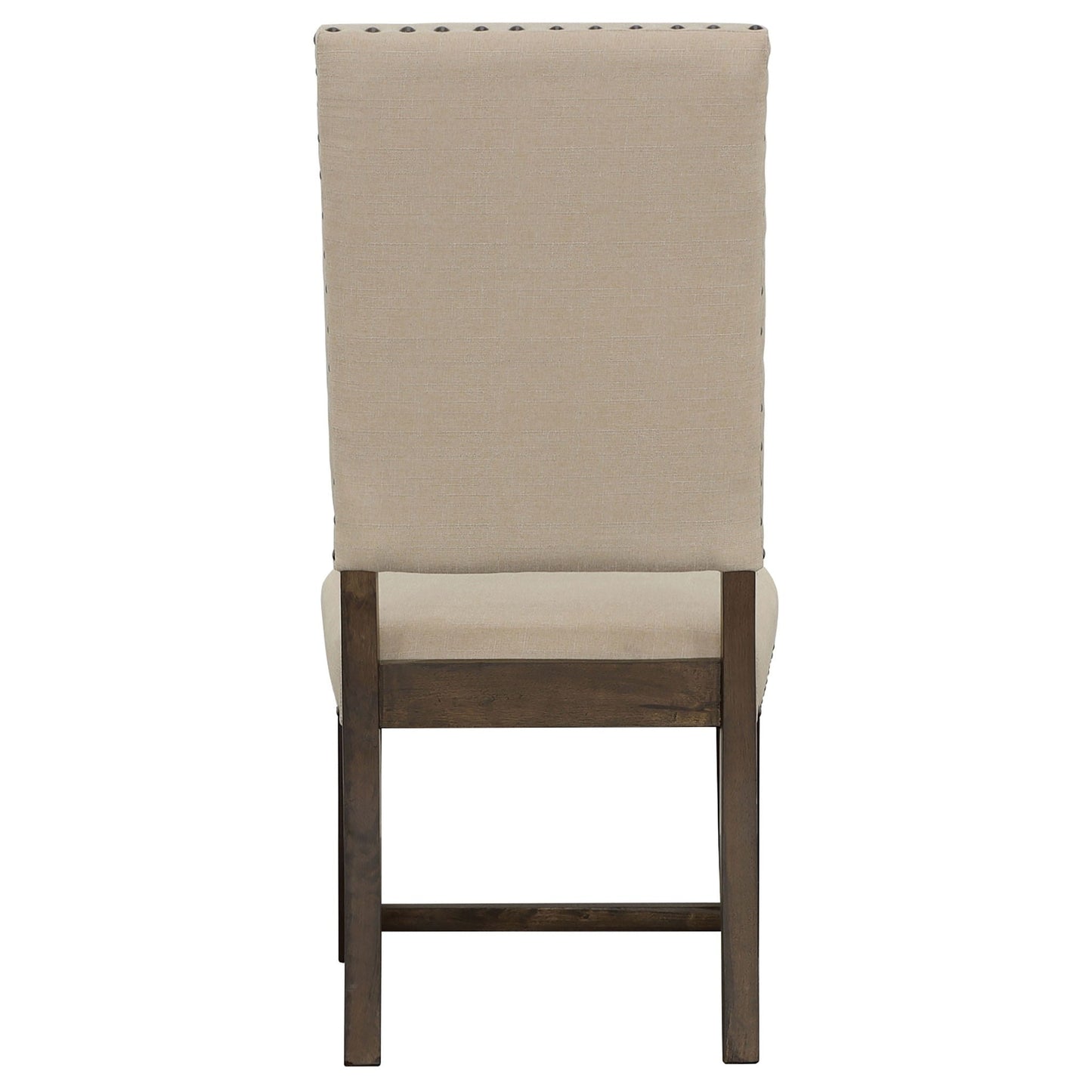Upholstered Side Chair With Nailhead Accents (Set of 2) - Beige
