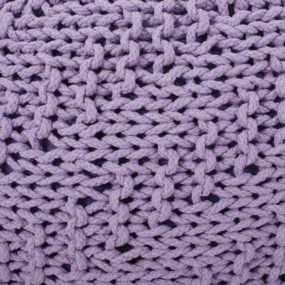 Bordeaux - Knitted Round Pouf Ottoman
