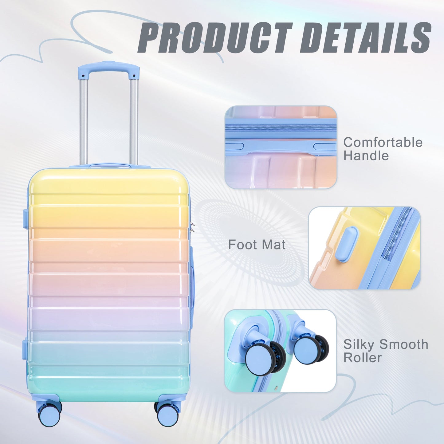 3-Piece PC Spinner Wheel Luggage Set