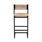 Bar Stools Paper Rope Weave Dining Chairs With Back Hand Weave Stools For Kichen Island, Bar & Counter (Set of 2)