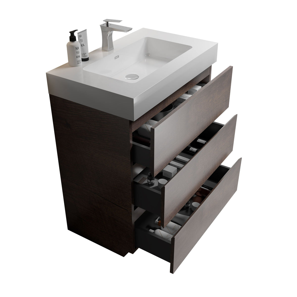 Alice - Bathroom Vanity With Large Storage, Freestanding