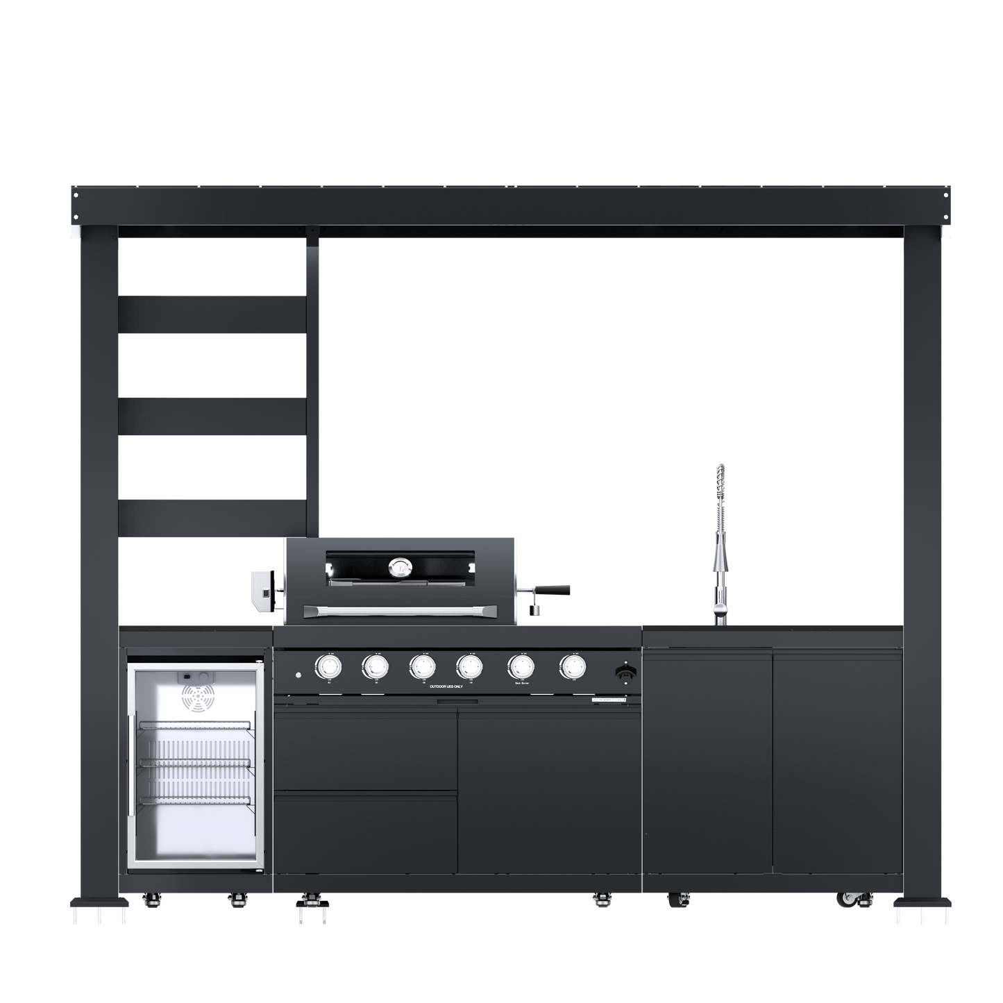 110-Inch Deluxe Stainless Steel Gas Outdoor Kitchen Grill